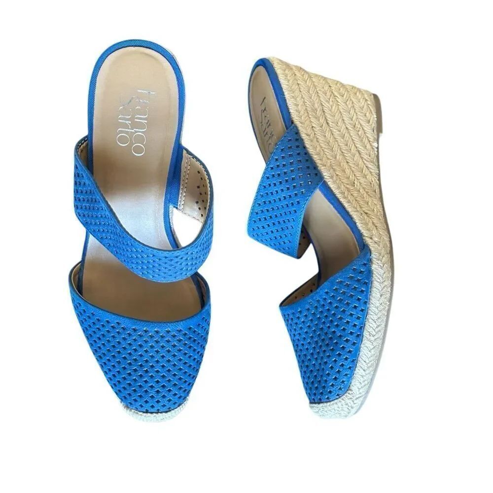 Franco Sarto Mint 2 Espadrille Wedge Sandals Size 7.5